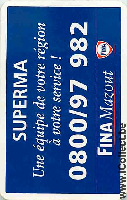 Single Swap Playing Cards Motor Oil Fina Superma (PS13-18I)